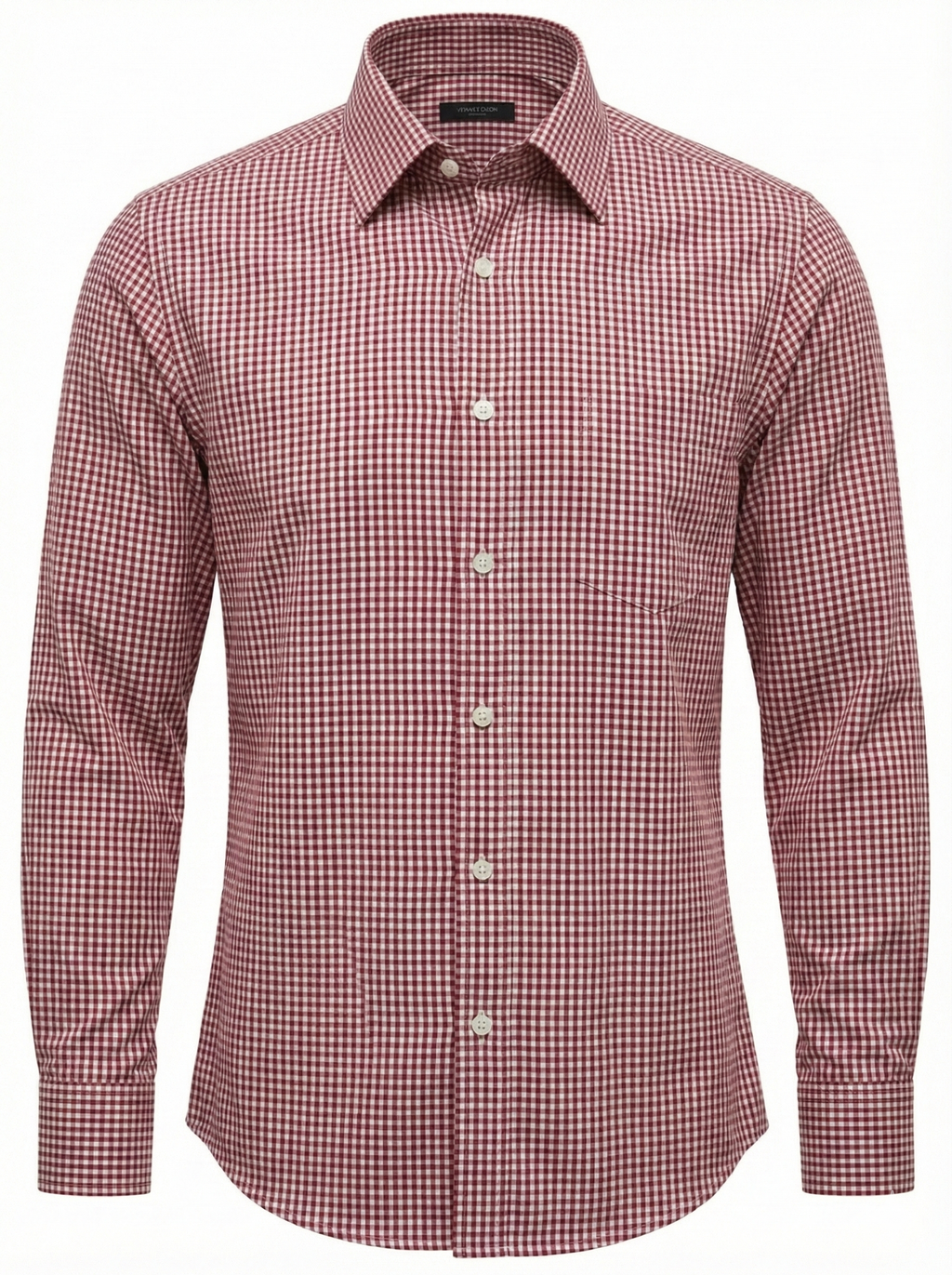 Men’s Micro Check Shirt – Red & Black Formal shirt