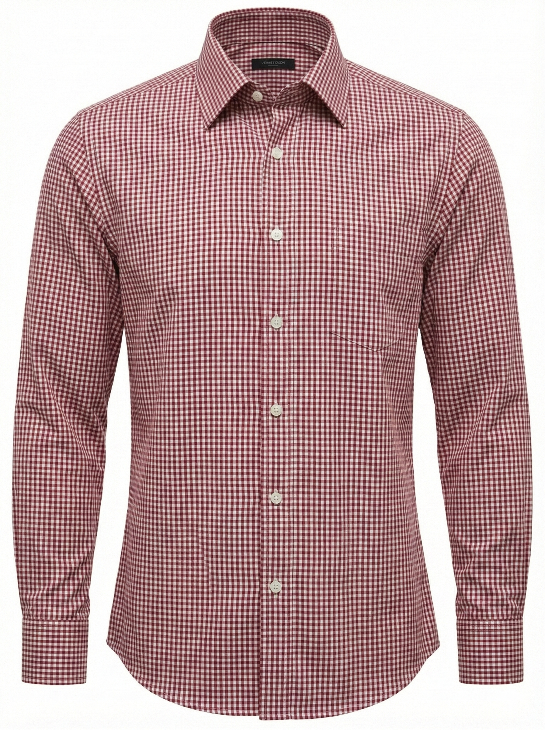 Men’s Micro Check Shirt – Red & Black Formal shirt