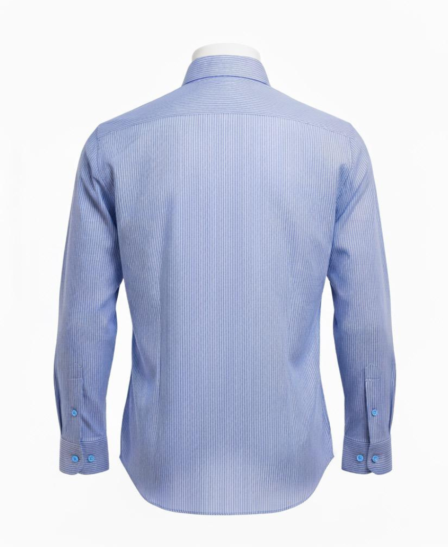 Blue Micro-Pattern Formal Shirt