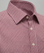Men’s Micro Check Shirt – Red & Black Formal shirt