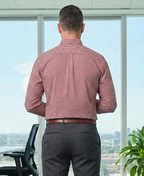 Men’s Micro Check Shirt – Red & Black Formal shirt